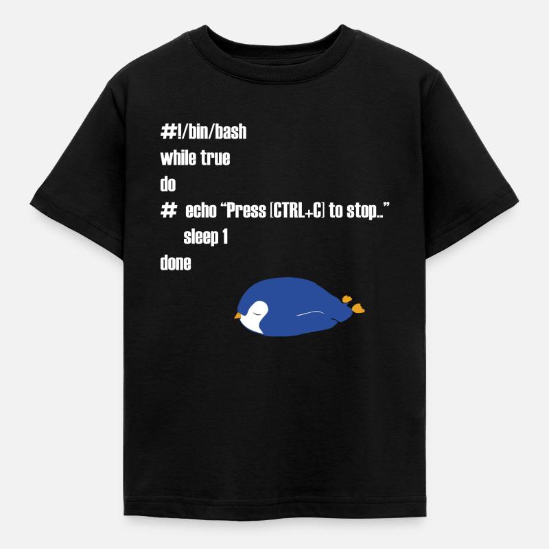 Regalo divertido del científico informático del programador de Linux - Camiseta niño - negro
