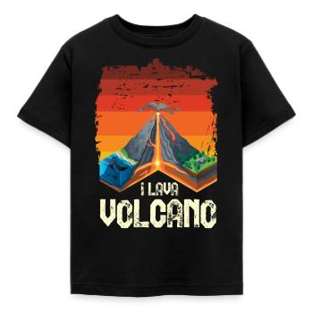 volcan - T-shirt Enfant - noir - Devant - AI Model Kid Female (0cm)