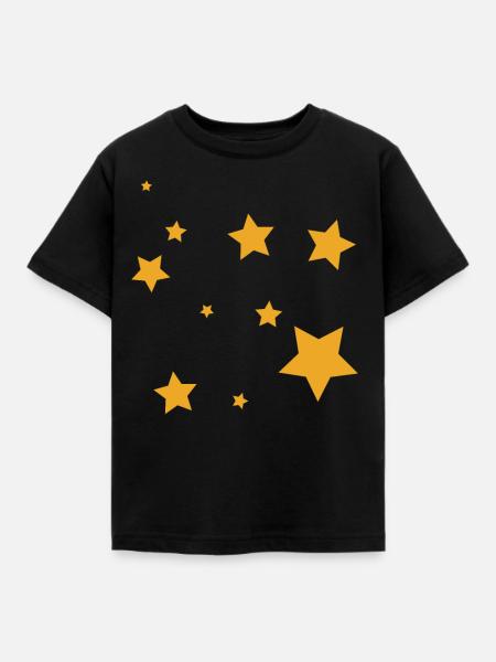 Stern Sterne - Kinder T-Shirt - Schwarz