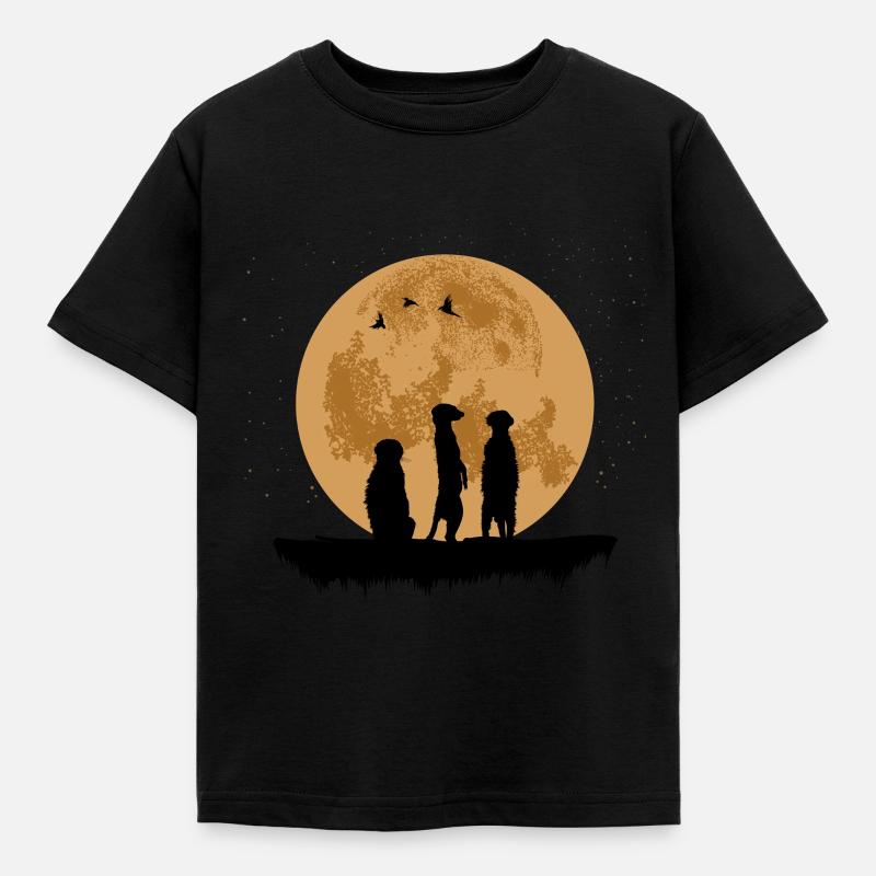 Erdmännchen - Kinder T-Shirt - Schwarz