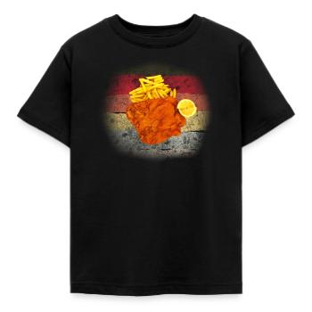 Schnitzel Pommes - Wiener Schnitzel - Kinder T-Shirt - Schwarz - Vorne - AI Model Kid Female (0cm)