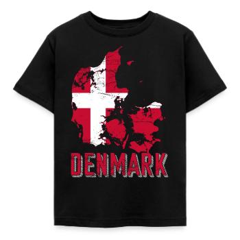 Danemark Pavillon pays Frontière - T-shirt Enfant - noir - Devant - AI Model Kid Female (0cm)