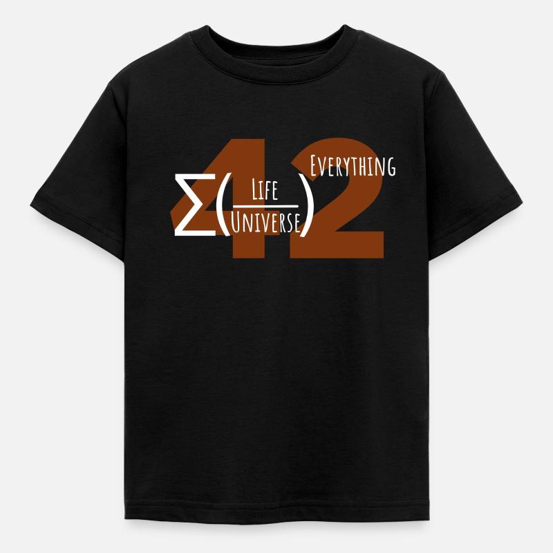 42 is the answer Answer - Kids' T-Shirt - black