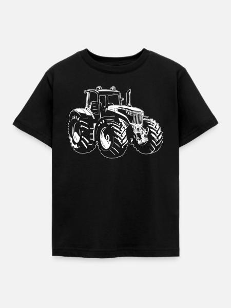 Traktor - Kinder T-Shirt - Schwarz