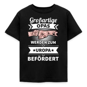 Stolzer Du wirst Uropa Geschenk 2021 Baby Spruch - Kinder T-Shirt - Schwarz - Vorne - AI Model Kid Female (0cm)