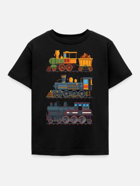 Zug - Kinder T-Shirt - Schwarz