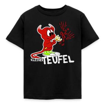 Kleiner Teufel - Kinder T-Shirt - Schwarz - Vorne - AI Model Kid Female (0cm)