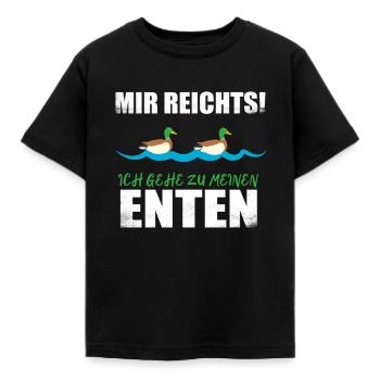 Mir reichts ich gehe zu meinen Enten - Ente - Kinder T-Shirt - Schwarz - Vorne - AI Model Kid Female (0cm)