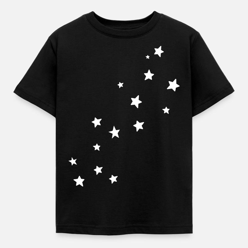 Stern - Kinder T-Shirt - Schwarz