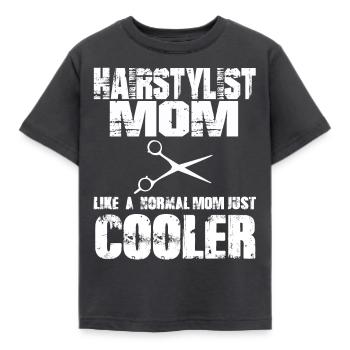 Friseur mama Friseursalon muttertag Mami - Kinder T-Shirt - Dunkelgrau - Vorne - AI Model Kid Female (0cm)