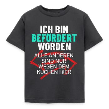 Beförderung Kollege Kollegin Geschenk Büro Arbeit - Kinder T-Shirt - Dunkelgrau - Vorne - AI Model Kid Female (0cm)