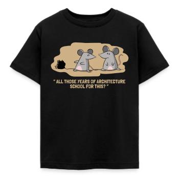 Architecture École Souris Souris Architecte drôle - T-shirt Enfant - noir - Devant - AI Model Kid Female (0cm)
