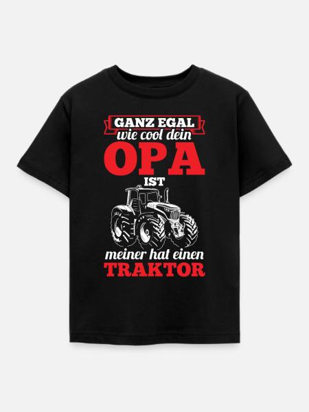 Traktor Landwirtschaft - Kinder T-Shirt - Schwarz