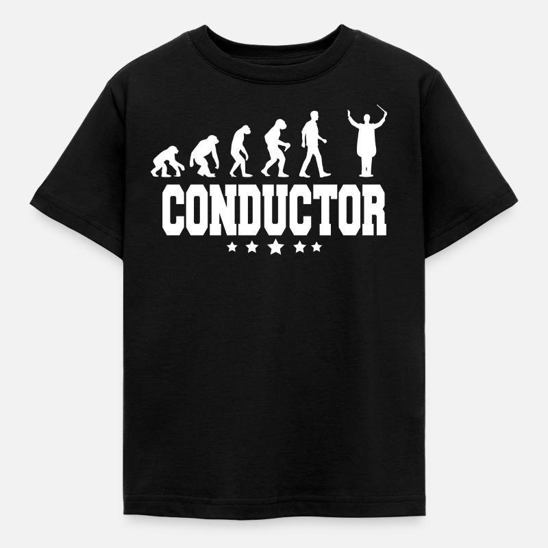 évolution du chef d'orchestre - T-shirt Enfant - noir
