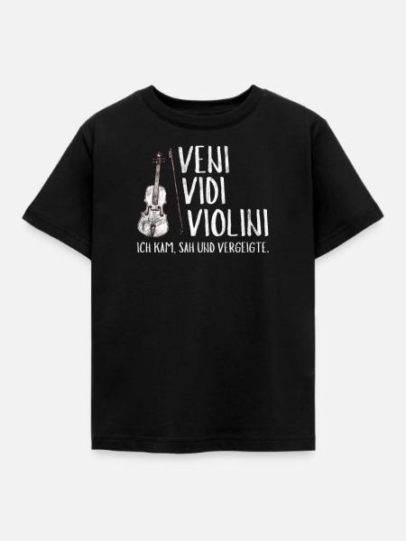 Violinist - Veni Vidi Violini - Kinder T-Shirt - Schwarz