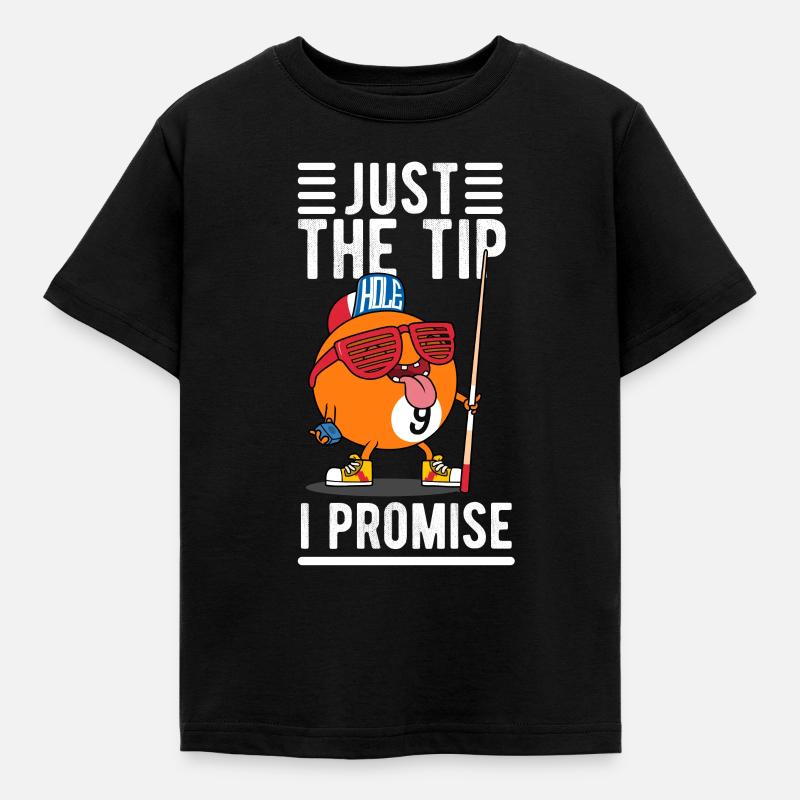 Just the Tip Billiard - Kinder T-Shirt - Schwarz