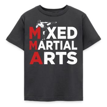 Mixed martial arts - Kids' T-Shirt - dark grey - Front - AI Model Kid Female (0cm)