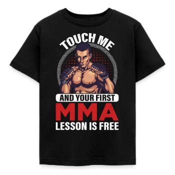 MMA - T-shirt Enfant - noir - Devant - AI Model Kid Female (0cm)