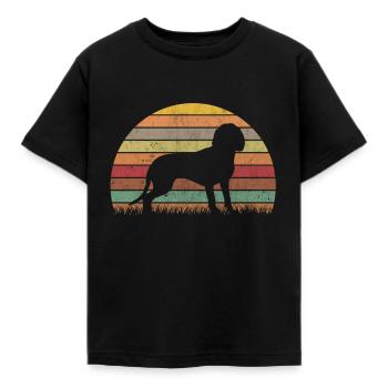 Hanoverian Sweat Dog Vintage Hunting Dog - Kids' T-Shirt - black - Front - AI Model Kid Female (0cm)