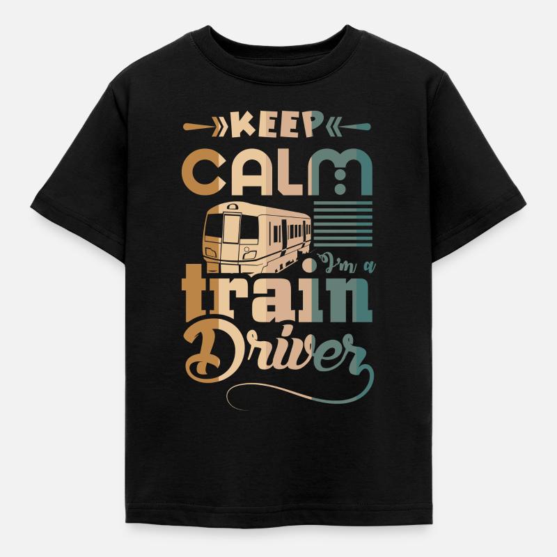 Train driver - Kids' T-Shirt - black