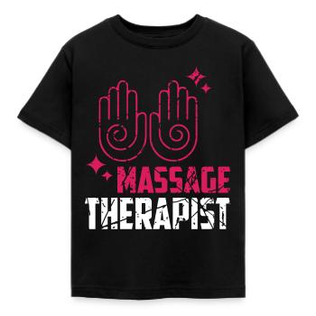 Massothérapie avec les mains - T-shirt Enfant - noir - Devant - AI Model Kid Female (0cm)