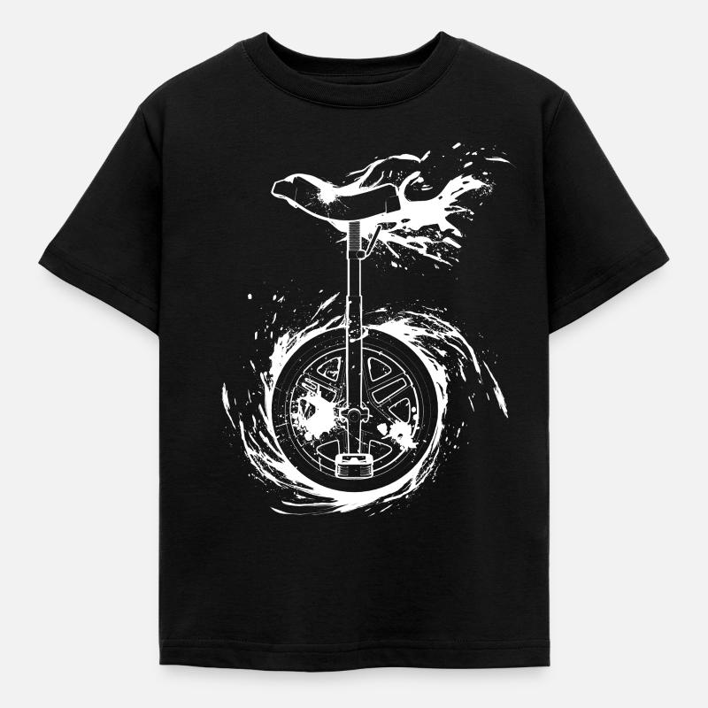 Splash Einrad - Kinder T-Shirt - Schwarz