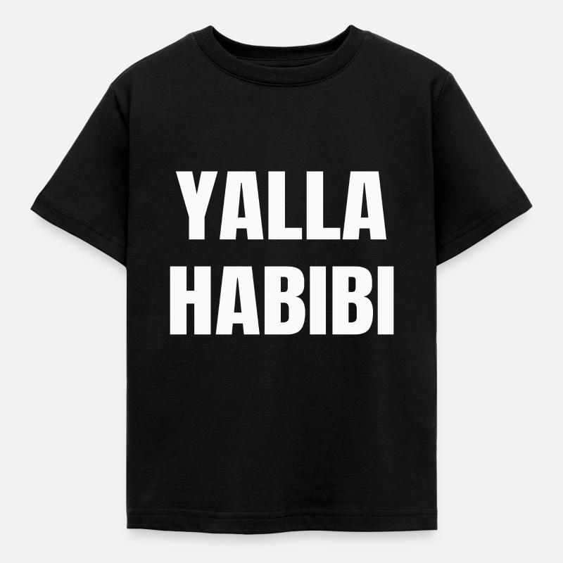 Yalla Habibi - Kinder T-Shirt - Schwarz