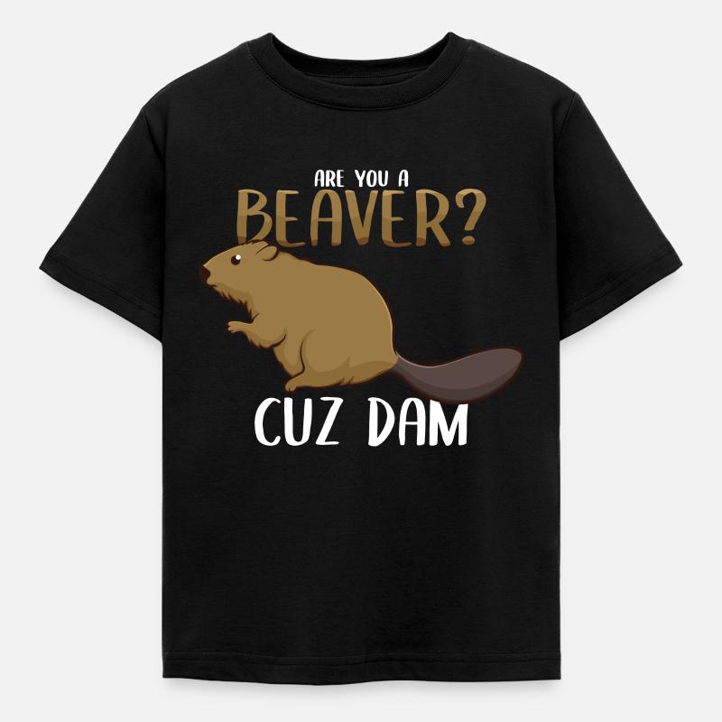 Bist du ein Biber? - Kinder T-Shirt - Schwarz
