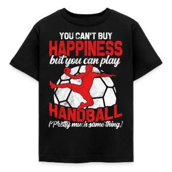 Handball - Kinder T-Shirt - Schwarz - Vorne - AI Model Kid Female (0cm)