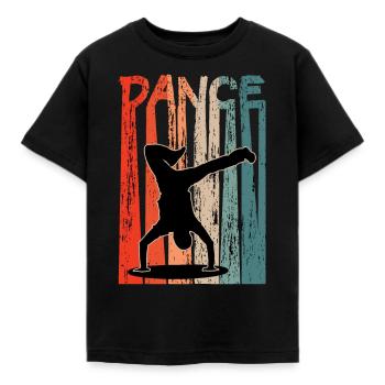 Breakdance B-Boy Retro - Kids' T-Shirt - black - Front - AI Model Kid Female (0cm)