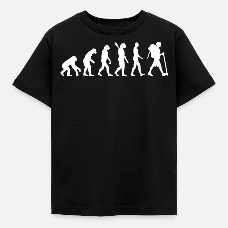 Hiker Evolution - Kids' T-Shirt - black
