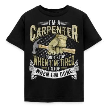 Charpentier - T-shirt Enfant - noir - Devant - AI Model Kid Female (0cm)