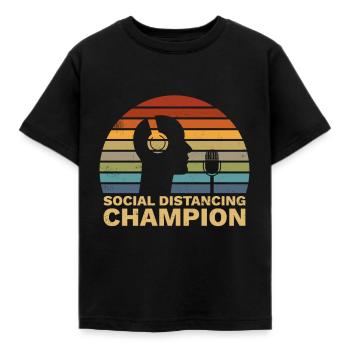 Radio amateur radio amateur champion de la distanciation sociale - T-shirt Enfant - noir - Devant - AI Model Kid Female (0cm)