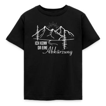 Abkürzung.. Wandern Bergwandern Geschenk Sprüche - Kinder T-Shirt - Schwarz - Vorne - AI Model Kid Female (0cm)