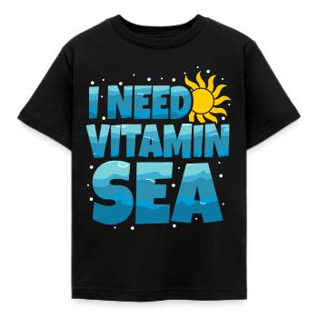 mer - T-shirt Enfant - noir - Devant - AI Model Kid Female (0cm)