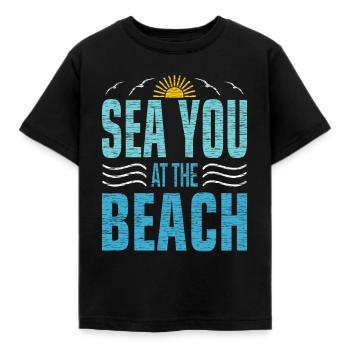 mer - T-shirt Enfant - noir - Devant - AI Model Kid Female (0cm)