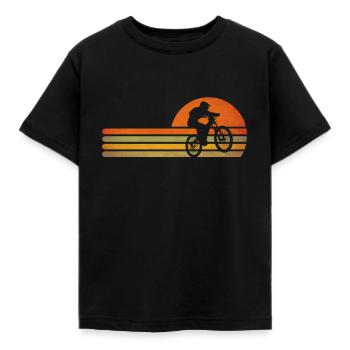 Vintage Bicycle Bicycles Retro Bicycle Cycling - Kids' T-Shirt - black - Front - AI Model Kid Female (0cm)