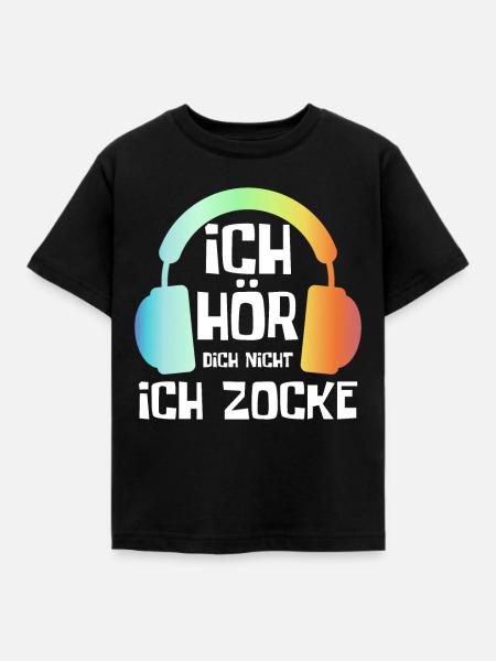 Gaming Zocken Zocker - Kinder T-Shirt - Schwarz