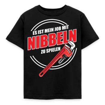 Heizungsbauer, Gas Wasser Scheisse, Klempner - Kinder T-Shirt - Schwarz - Vorne - AI Model Kid Female (0cm)