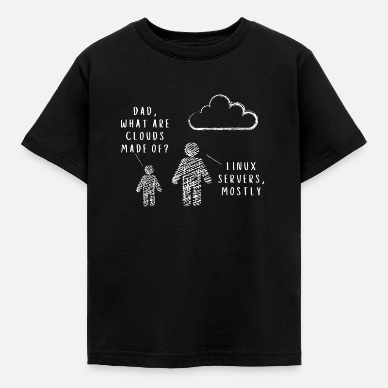 Dad, What Are Clouds Made Of? Programmer - Kids' T-Shirt - black