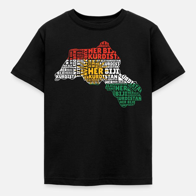 Her Biji Kurdistan Land Kurde Kurden Geschenk - Børne-T-shirt - sort