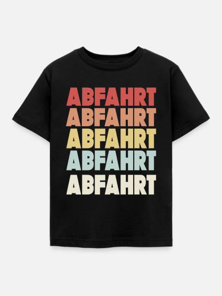 Abfahrt - Kinder T-Shirt - Schwarz