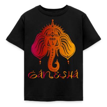 Ganesha Gott Hindu Hinduismus - Kinder T-Shirt - Schwarz - Vorne - AI Model Kid Female (0cm)