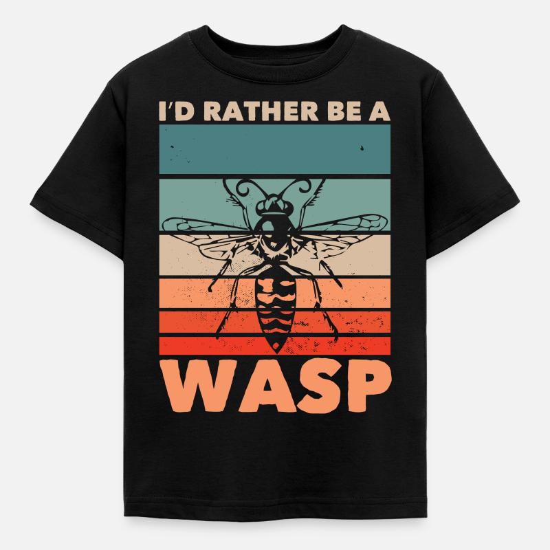 WASP Wasp Wasp Bee - Kids' T-Shirt - black
