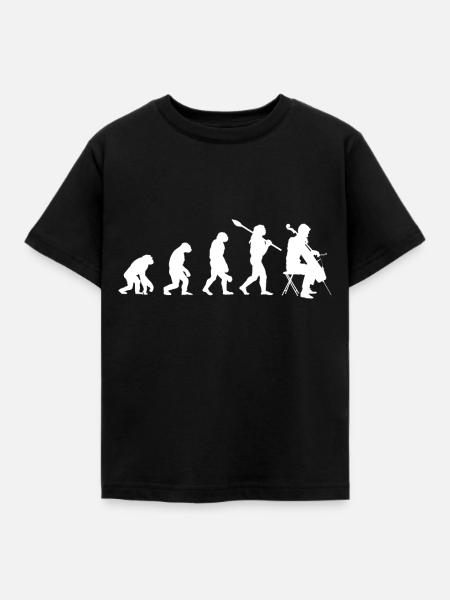 Violoncello Evolution Musikinstrument Cello - Kinder T-Shirt - Schwarz
