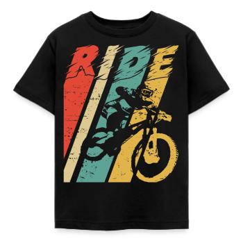 Ride Downhill VTT VTT vélo - T-shirt Enfant - noir - Devant - AI Model Kid Female (0cm)
