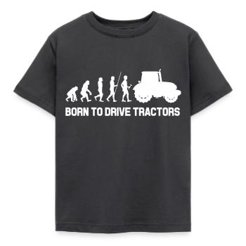 Tracteur Agriculture Farmer Trekker Acker - T-shirt Enfant - charbon - Devant - AI Model Kid Female (0cm)