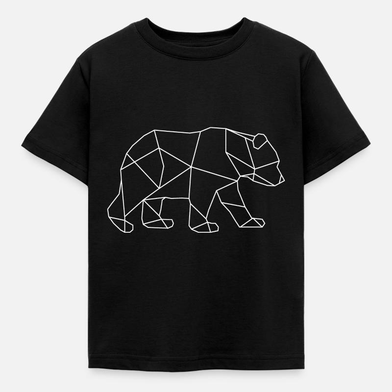 Bär Eisbär - Kinder T-Shirt - Schwarz