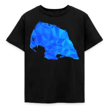 Fehmarn Polygon - Kinder T-Shirt - Schwarz - Vorne - AI Model Kid Female (0cm)