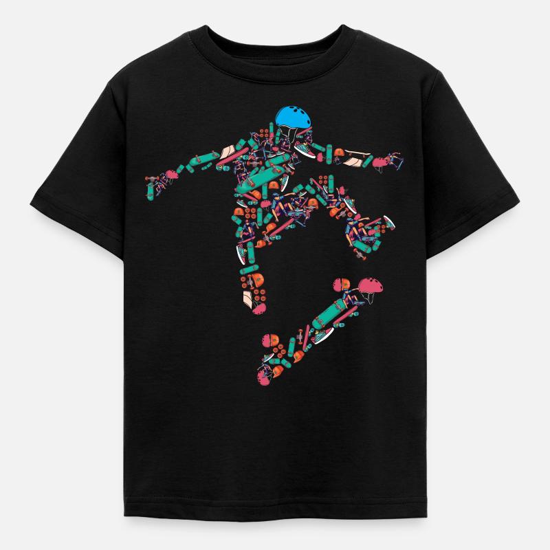 Planche à roulettes, planches à roulettes, halfpipe Hawk - T-shirt Enfant - noir